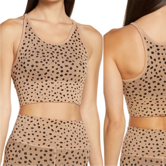 ZELLA Animal Print Elevate Seamless Tank Top Bra & Leggings Matching Set XXS - Picture 2 of 10